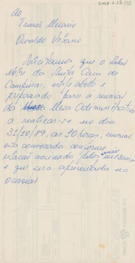 [Carta de convocação]