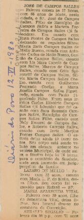 [Nota de falecimento]