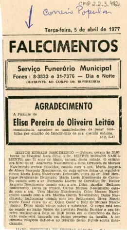 Falecimentos
