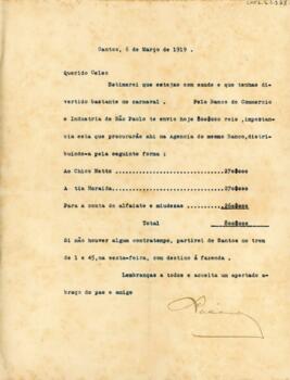 [Carta pessoal]