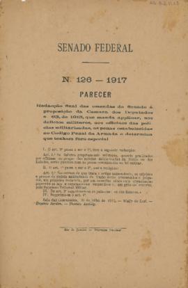 Parecer n. 126 – 1917