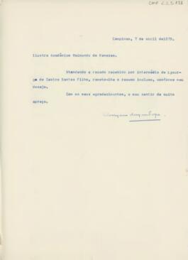 [Carta de encaminhamento]