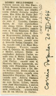 [Obituário de Romeu Belluomini]