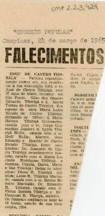 Falecimentos