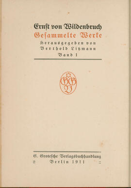 Gesammelte Werke (Band 1)