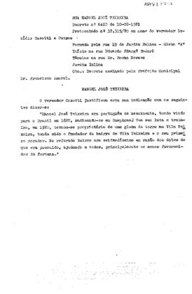 Rua Manoel José Teixeira