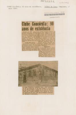 Clube concórdia: 90 anos de existência