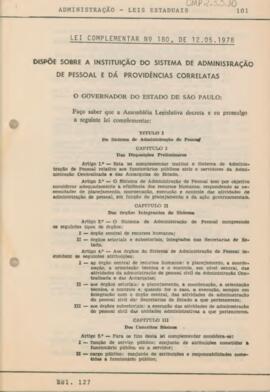 Lei complementar Nº 180, de 12.05.1978