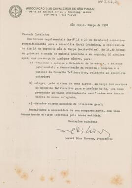 [Carta de convocação]