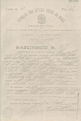 [Certidão de Nascimento]