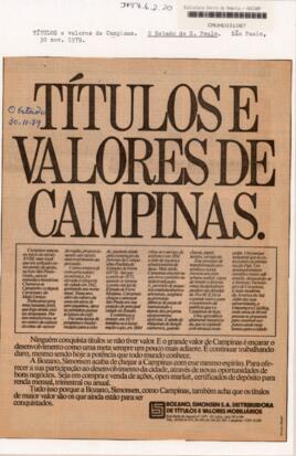 Títulos e valores de Campinas