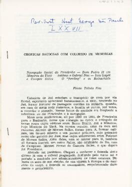 Crônicas saudosas com colorido de memórias