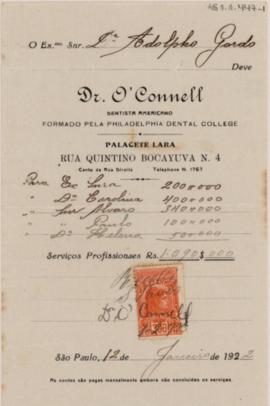 [Coletânea de recibos do Dr. O’Connell]