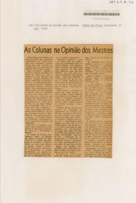 As colunas na opinião dos mestres