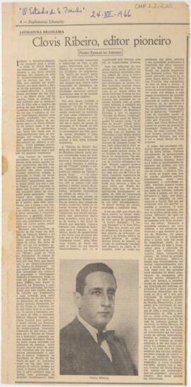 Clovis Ribeiro, editor pioneiro