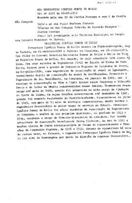 Rua Engenheiro Ignacio Homem de Mello