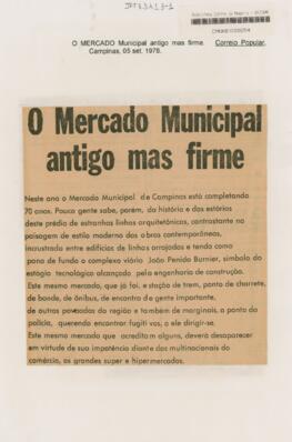 O Mercado Municipal antigo mas firme