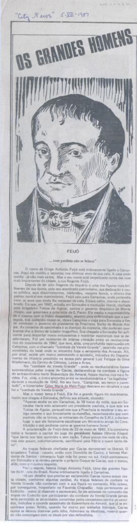 Os grandes homens, Feijó