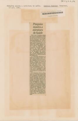 Pesquisa mostra a estrutura de Saúde