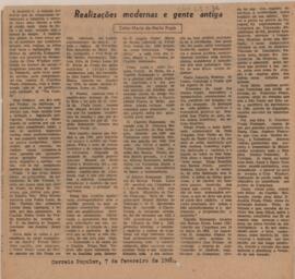 Realizações modernas e gente antiga