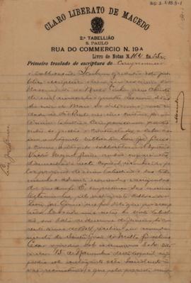 Primeiro traslado de escritura