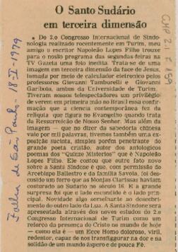 O Santo Sudário em terceura dimensão