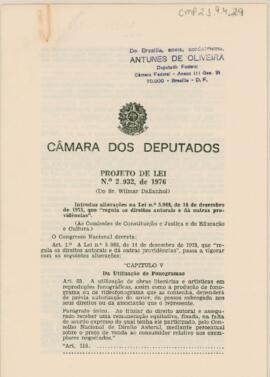 Projeto de Lei nº 2.932, de 1976
