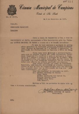 [Ofício de apresentação]