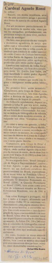 Cardeal Agnelo Rossi