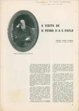 A visita de D. Pedro II a S. Paulo