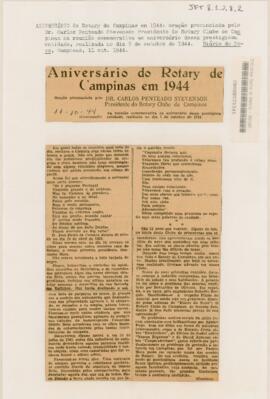 Aniversário do Rotary de Campinas em 1944