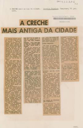 A creche mais antiga da cidade