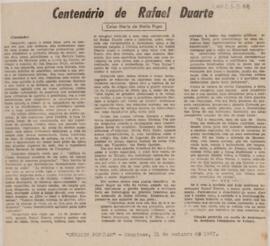 Centenário de Rafael Duarte