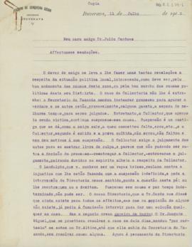 [Carta de análise política]