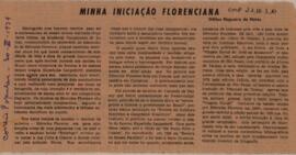 Minha iniciação florenciana