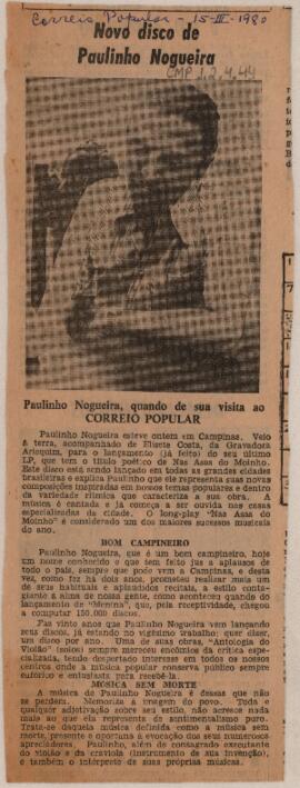 Novo disco de Paulinho Nogueira