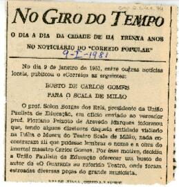 No Giro do Tempo, O dia a dia da cidade de ha trinta anos no noticiário do "Correio Peopular...