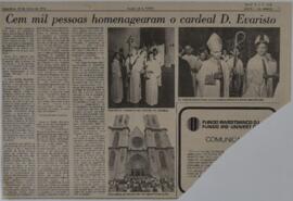 Cem mil pessoas homenagearam o cardeal D. Evaristo
