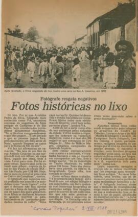 Fotos históricas no lixo