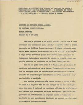 Combate ao imposto sobre a renda na Reforma Constitucional