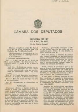 Projeto de lei N.º 1047, de 1975