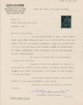 [Carta de pedido de informação]