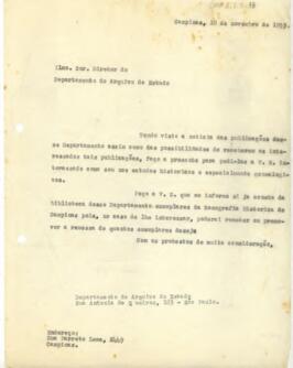 [Carta de solicitação de envio]