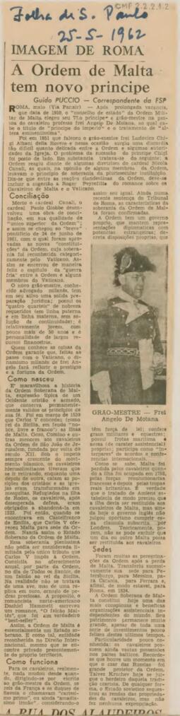 A Ordem de Malta tem novo príncipe