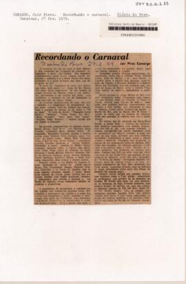 Recordando o Carnaval