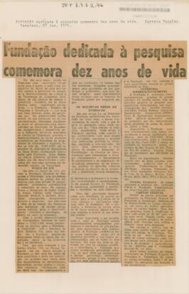 Fundação dedicada à pesquisa comemora dez anos de vida