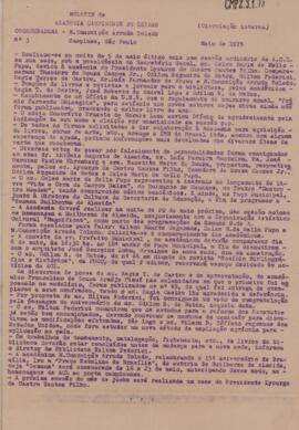 Minuta do Boletim da Academia Campinense de Letras