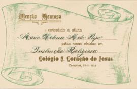 Menção Honrosa