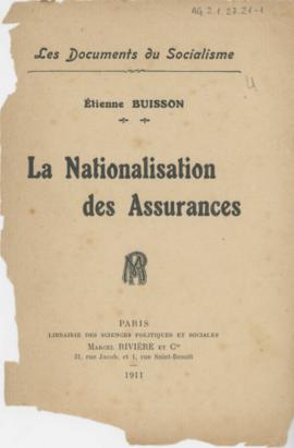 La Nationalisation des Assurances