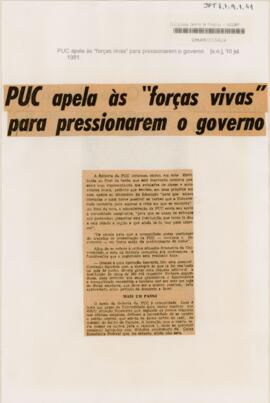 PUC apela às “forças vivas” para pressionarem o governo